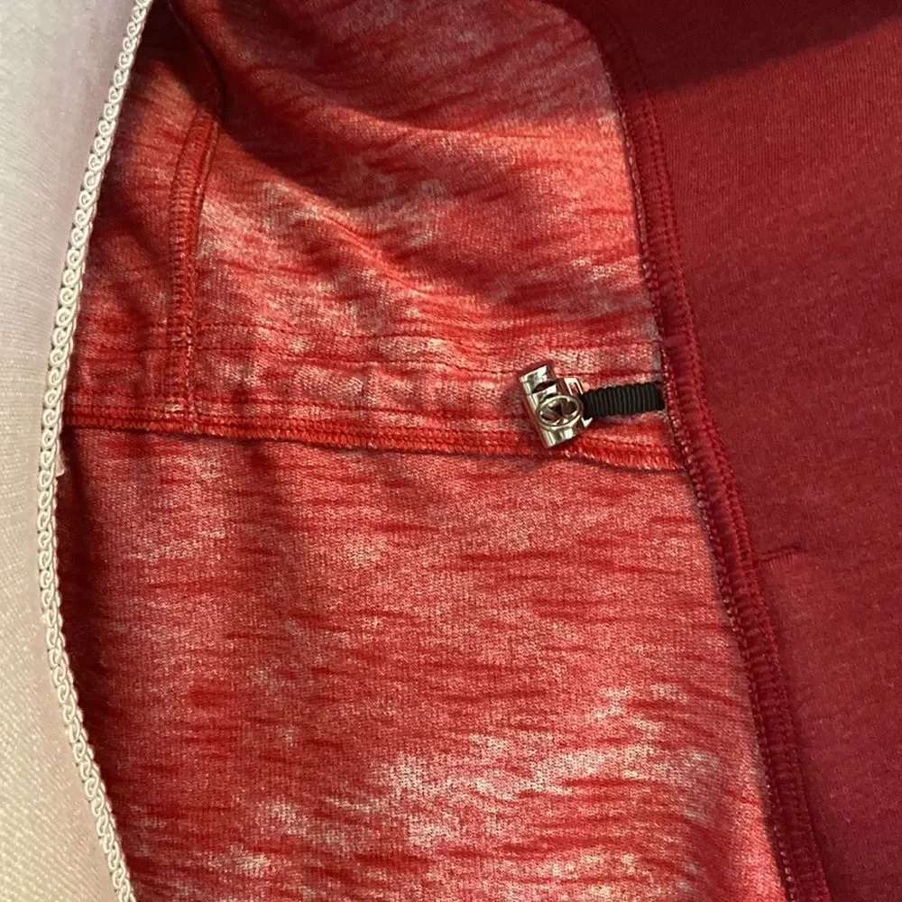 Lululemon Maroon Long Sleeve Full Zip Hooded Jacket Size 6